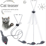 1pc Cat Toy Stick Feather Wand With Bell Mouse Cage Toys Plastic